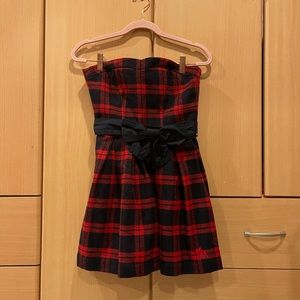 abercombie plaid red dress ♡